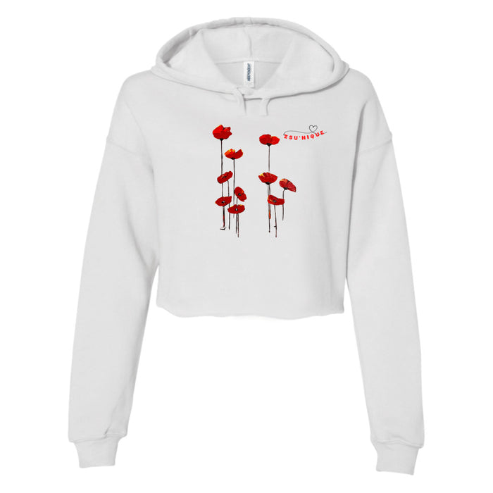 Red Poppies - Women’s Lightweight Cropped Hoodie